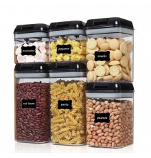 Набір контейнерів для їжі 6 ПРЕДМЕТІВ для сипучих та спецій storage jar 1586 (16)