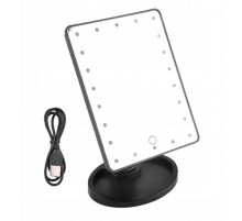 036зеркало с подсветкой 22led(36) Белый розовый и черный   (36)