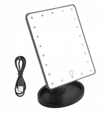 036дзеркало з підсвічуванням 22led(36) Білий рожевий та чорний (36)