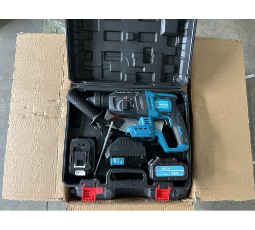 Перфоратор 2 аккумулятора 48 в electric hammer СИНІЙ 40-45 40-48 (5)