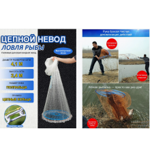 Рыболовная сеть  Кастинговая сеть для рыбалки с цепью           2,10   метр       1314    (20)