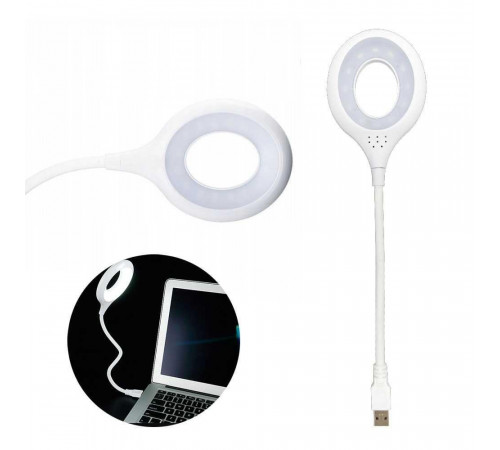Гнучкий USB-світильник із керуванням голосом 16 LED, 5 Вт, Білий Лампа USB LED lamp LK-50 (200)