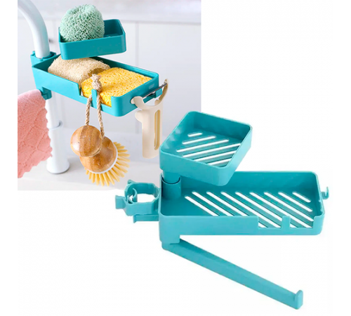 Полиці та етажерки для ванних кімнат Органайзер Для мочалок FAUCET RACK LY-282