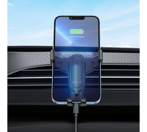 Автотримач для телефона BOROFONE BH74 Rock air outlet gravity car holder Black (6974443386844)