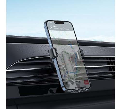 Автотримач для телефона BOROFONE BH74 Rock air outlet gravity car holder Black (6974443386844)