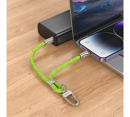 Шнурок-тримач з кабелем Hoco GH5 Elegant на руку Type-C to Lightning PD20W 0,21m