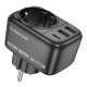 Мережевий фільтр BOROFONE BAC14 Wide 1-socket wall outlet (1C2A) (EU/GER) Black (6941991118890)