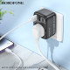 Мережевий фільтр BOROFONE BAC14 Wide 1-socket wall outlet (1C2A) (EU/GER) Black (6941991118890)