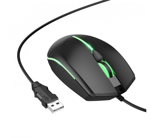 Миша HOCO GM37 Wonderful gaming luminous wired mouse Black (6942007647953)