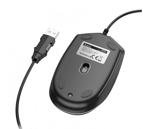 Миша HOCO GM37 Wonderful gaming luminous wired mouse Black (6942007647953)