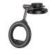 Автотримач для телефона HOCO H77 View folding magnetic ring car holder (center console) Black Metal Gray (6942007647878)