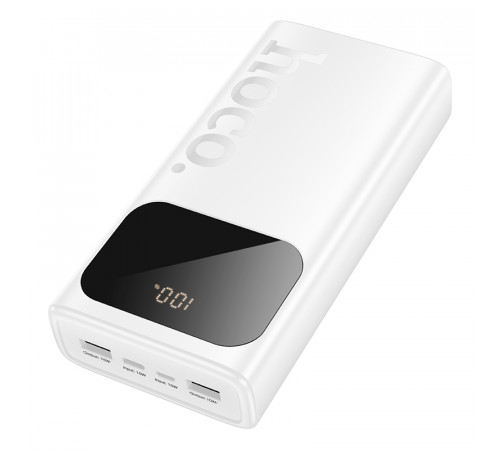 Зовнішній акумулятор HOCO J144A Hymn power bank(30000mAh) White (6942007642149)