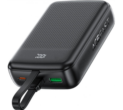Зовнішній акумулятор ACEFAST M14 PD20W power bank with cable 20000mAh Black (6974316283966)