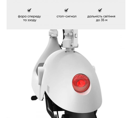 Електросамокат з сидінням OKAI Ceetle PRO EA10C White 10', 350(900)W, 25Km/h, 10.4Ah, 55Km, 20%, NFC, App.29kg (EA10C-W)