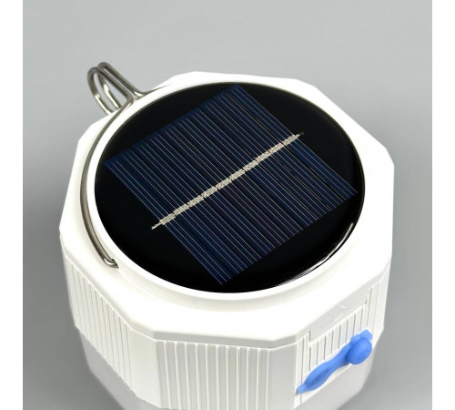 Лампа для кемпінгу New Energy з Solar panel (2 акумулятори 18650) 8,5 см