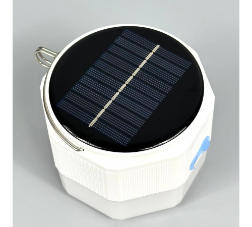 Лампа для кемпінгу New Energy з Solar panel (3 акумулятори 18650) 9,0 см