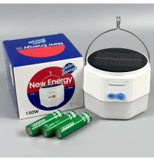 Лампа для кемпінгу New Energy з Solar panel (3 акумулятори 18650) 9,0 см