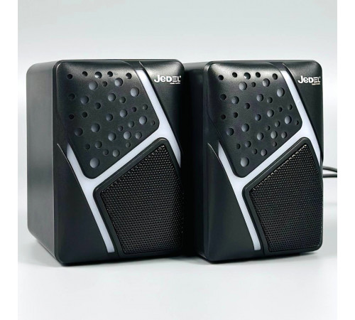 Колонка комп'ютерна Jedel S-527 з RGB підсвічуванням (USB+3.5mm) (10,0*8,0*7,0 см)