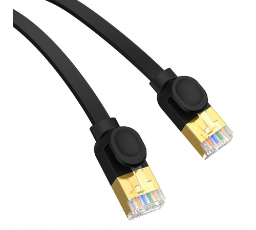 Кабель мережевий патч-корд для інтернету Baseus High Speed CAT7 10Gigabit плоский 0.5m (B00133207111-00)
