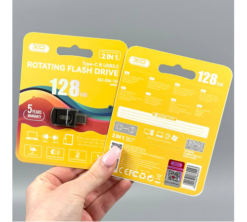 USB флеш XO DK10 128GB Type-C+USB3.2 Швидкісна