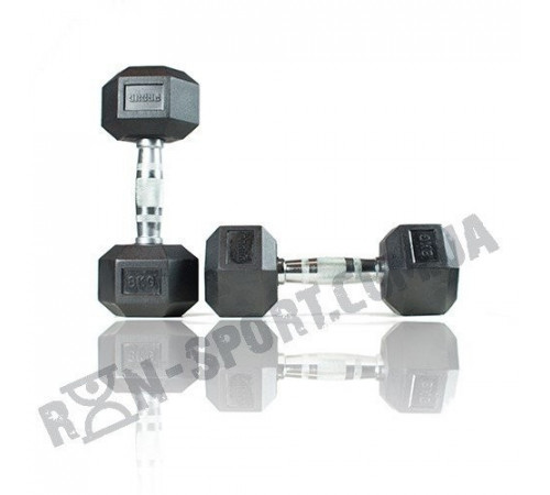 Гантели шестигранные Rubber Hexagon Dumbbell. Цена за 1 кг