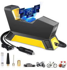 Насос для автомобільних шин, компресор із цифровим дисплеєм, 12 В (18)