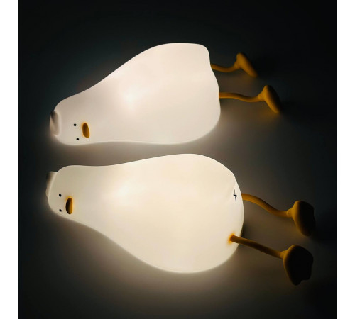 Силіконовий нічник Втомлена качечка K-1096 із сенсорним керуванням 1200mAh (3 режими яскравості) 15см