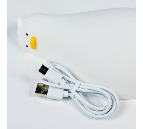 Силіконовий нічник Втомлена качечка K-1096 із сенсорним керуванням 1200mAh (3 режими яскравості) 15см