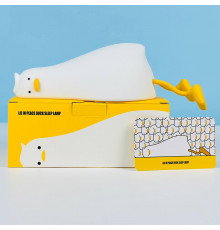 Силіконовий нічник Втомлена качечка K-1096 із сенсорним керуванням 1200mAh (3 режими яскравості) 15см