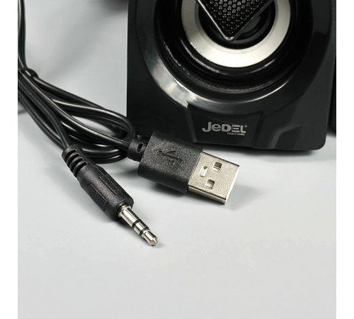 Колонка комп'ютерна Jedel S-502 з RGB підсвічуванням (USB+3.5mm) (10,5*6,5*6,0 см)