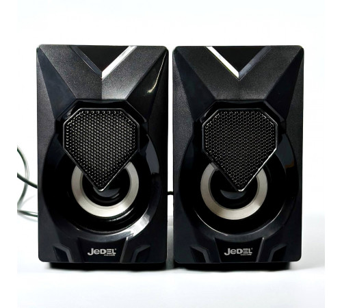 Колонка комп'ютерна Jedel S-502 з RGB підсвічуванням (USB+3.5mm) (10,5*6,5*6,0 см)