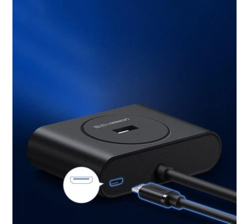 USB-хаб UGREEN USB 3.0 Hub  0.5m (Black) (UGR-20290)
