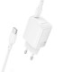Мережевий зарядний пристрій з кабелем BOROFONE BN26 Fuente single-port PD20W charger set (C to C) (EU) White (6941991120251)