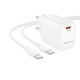 Мережевий зарядний пристрій з кабелем BOROFONE BN26 Fuente single-port PD20W charger set (C to C) (EU) White (6941991120251)