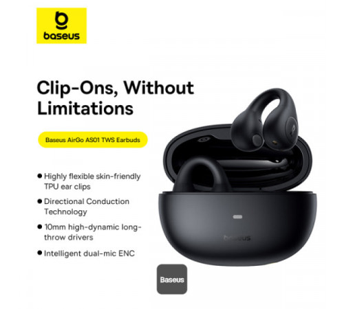 Бездротові навушники Baseus AirGo AS01 Open-Ear (A00069101223-00)