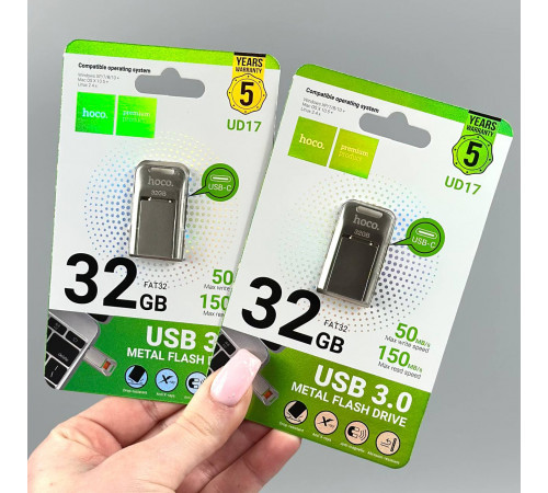 USB флеш Hoco UD17 32Gb Smart USB3.0+Type-C Швидкісна