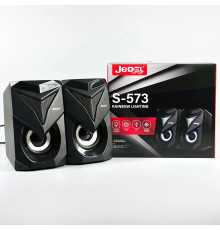 Колонка комп'ютерна Jedel S-573 з RGB підсвічуванням (USB+3.5mm) (12,0*9,5*7,0 см)