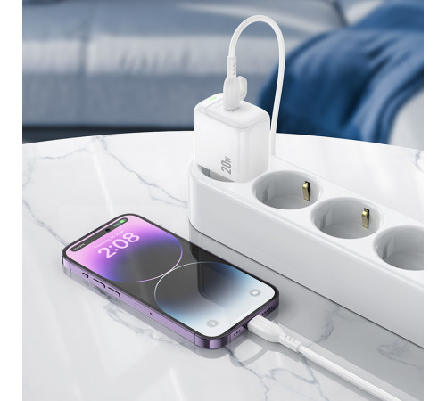 Мережевий зарядний пристрій Borofone BAS43A Potential PD20W