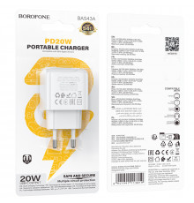 Мережевий зарядний пристрій Borofone BAS43A Potential PD20W