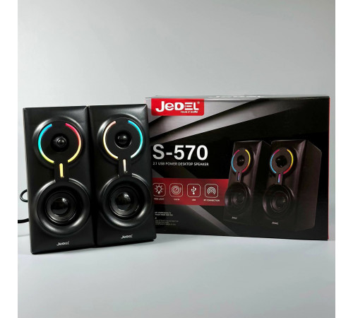 Колонка комп'ютерна Jedel S-570 (Bluetooth+USB+3.5mm) (18,0*9,5*9,0 см)