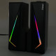 Колонка комп'ютерна Jedel S550 з RGB підсвічуванням (USB+3.5mm) (19,0*7,5*7,0 см)