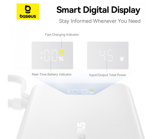 УМБ Power Bank Baseus PicoGo Digital Display 10000mAh 45W (P10076803213-00)