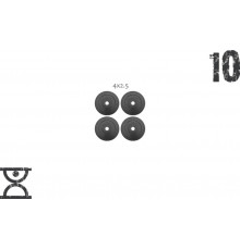 10 кг (4x2.5) дисків, покритих пластиком (31 мм)