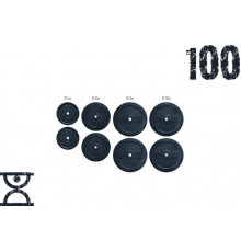 Набір млинців 100кг (2х5, 2х10, 2х15, 2х20) під гриф 25,30 50 мм