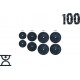 Набор блинов 100кг (2х5, 2х10, 2х15, 2х20) под гриф 25,30 50 мм