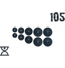 Набір млинців 105 кг (2х2.5, 2х5, 2х10, 2х15, 2х20) під гриф 25,30,50 мм