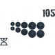 Набор блинов 105 кг (2х2.5, 2х5, 2х10, 2х15, 2х20) под гриф 25,30,50 мм