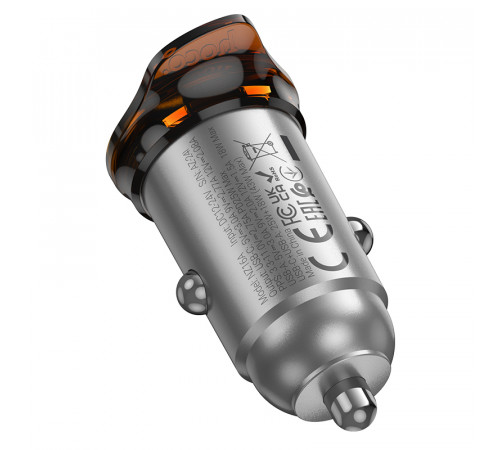 Автомобільний зарядний пристрій Hoco NZ16A Rigorous PD25W+QC3.0 (43W)