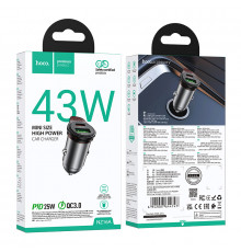 Автомобільний зарядний пристрій Hoco NZ16A Rigorous PD25W+QC3.0 (43W)