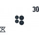 Набор блинов 30 кг (2x5 и 2x10) на гриф 25,30.50 мм